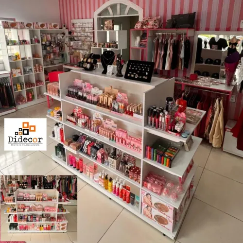 Kit loja, comeia + mini closet+ expositor + expositor canaletado