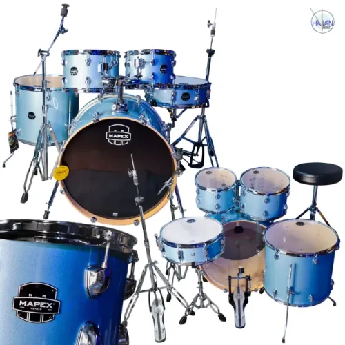 Bateria New MAPEX VÊNUS Aqua Blue Sparkle - Nova, Envio