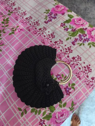 Bolsa de mão de tricô 