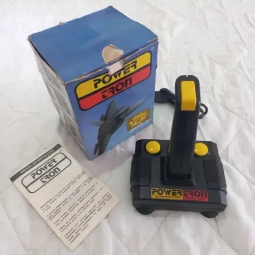 Joystick Power Tron (Padrão Atari) c/ Caixa e Manual Originais