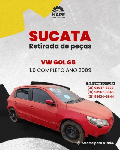 Sucata Gol g5 2010 1.0 Completo
