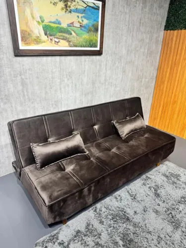 Sofá cama rubi na cor marrom