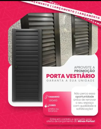 Porta de alumínio, porta de madeira; para quarto, janela, basculante e muito mais!