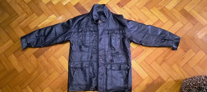 Jaqueta de couro preta antiga euroser by flokser linda