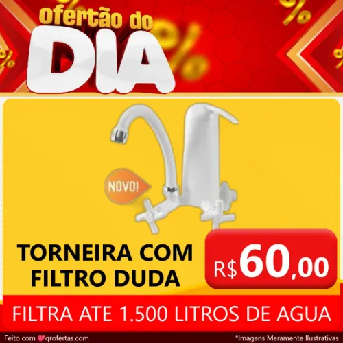 TORNEIRA COM FILTRO BICA MOVEL DUDA - BRANCO 