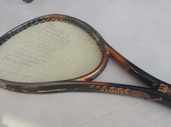 raquete de tênis wilson sledge hammer 2.8 stretch usada relíquia