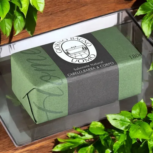 Sabonete Natural para Cabelo, Barba e Corpo 180g - Giorno Bagno Uomo