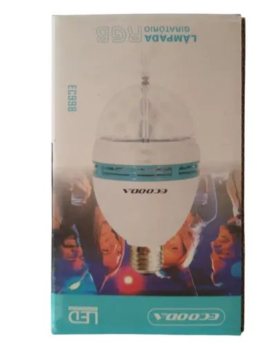 Lâmpada Giratória RGB LED Ecooda envio por Uber flash cobro  uma taxa de envio