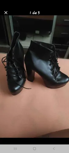 Bota Feminina Salto Alto Preta