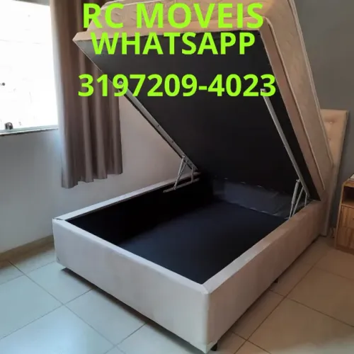 Cama Box Baú Casal Inteiriço 1,38x1,88 Reforçada Direto da Fábrica