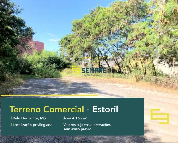Terreno comercial para vender no Estoril em BH