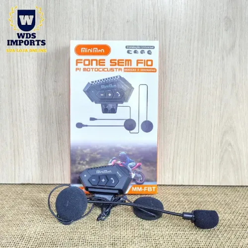 Fone De Ouvido Capacete Moto Bluetooth Sem Fio