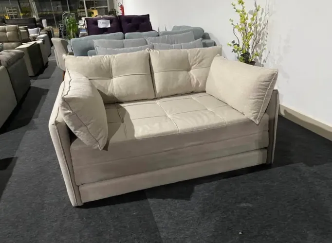 Sofá Cama Casal Bege ( Direto da Fábrica )