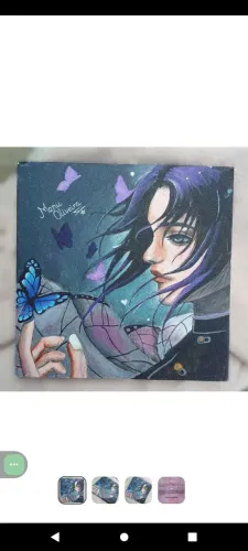 Tela pintada a mão quadro decorativo Shinobu