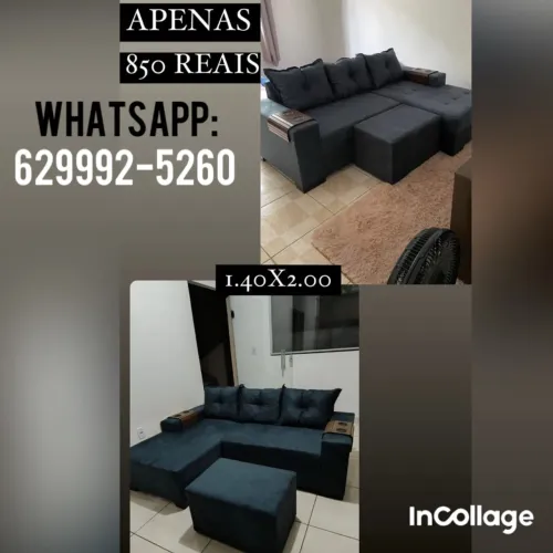 Sofá com Chaise -///-///- Novo