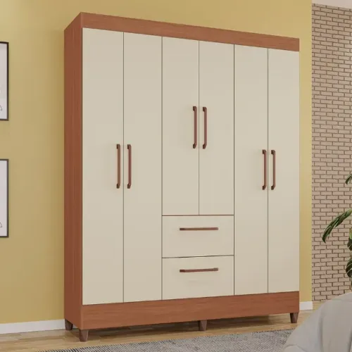 "Elegância e Durabilidade: Guarda-Roupas Star 100% MDF com Amplo Espaço Interno"