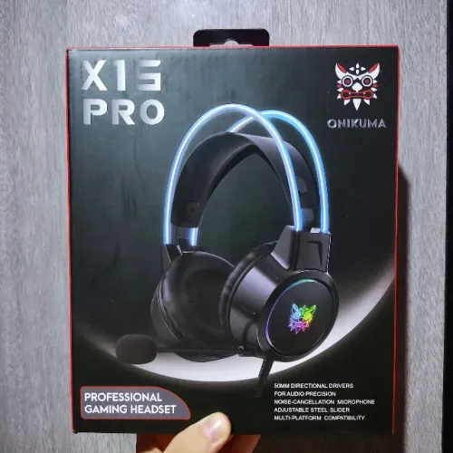 Fone de ouvido / Headset Gamer Profissional Onikuma X15 Pro RGB (Novo)