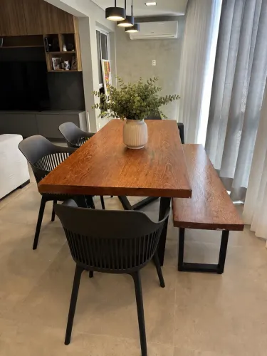 Mesa jantar madeira rústica