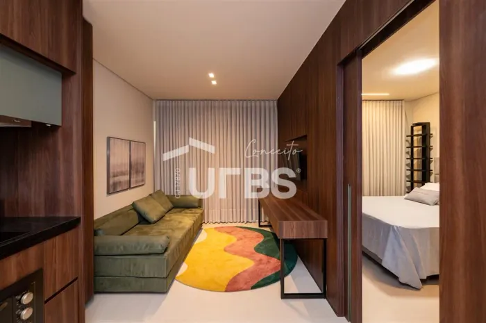 Apartamento à venda no Gyro Vaca Brava  Setor Bueno | 1 quarto mobiliado e decorado | Nasc