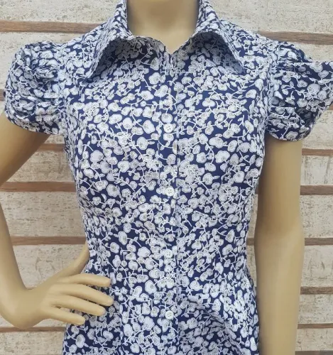 Blusa estampada azul Feminina