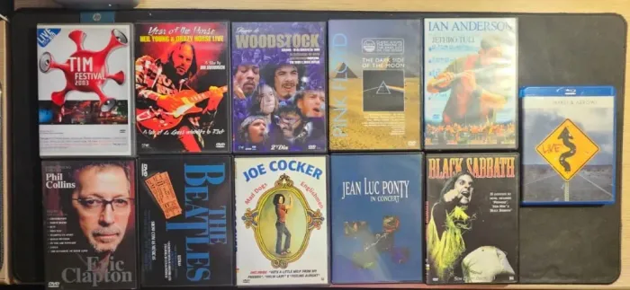Lote 10 Dvds + Blu-ray Rock Pink Floyd Beatles Black Sabbath