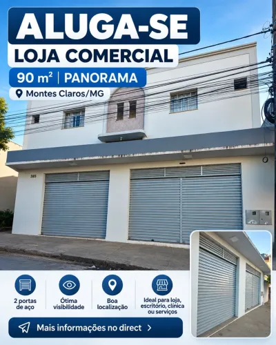 Loja Comercial 90 m² no Panorama | Ampla Fachada e Ótima Localização
