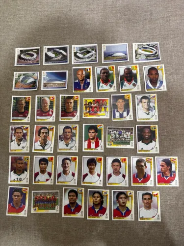 Figurinhas álbum da Copa do Mundo 2002