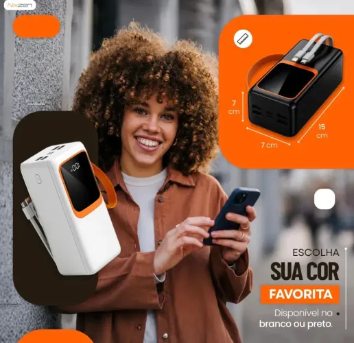 Power Bank 50.000mAh ? Carregamento Rápido 22,5W + Visor Digital + Lanterna LED