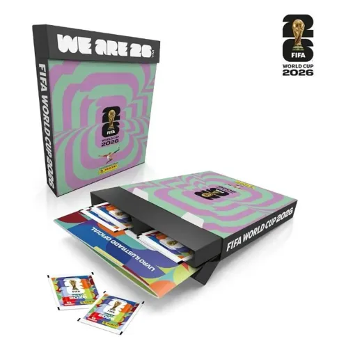 Kit Álbum da Copa Flip top com 30 Pacotes de figurinha