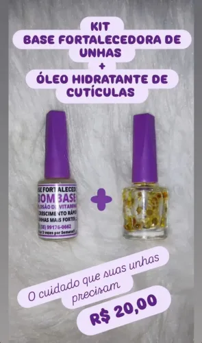 Kit base fortalecedora + hidratante de cutícula 