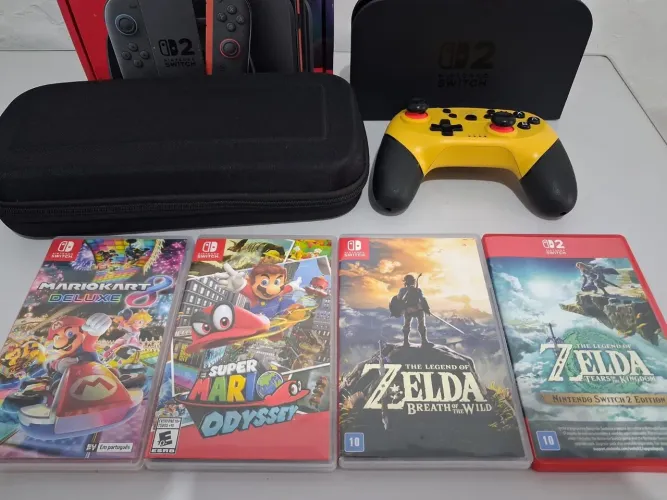 Nintendo Switch 2 NOVO COM NOTA FISCAL E CAIXA + EXTRAS E JOGOS
