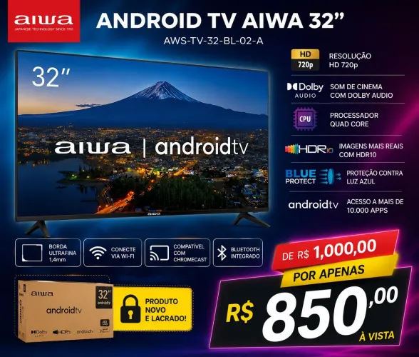 Televisão nova e lacrada 