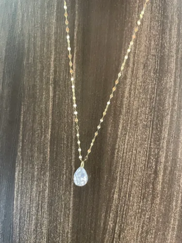 Pingente gota 7 mm ouro 18k