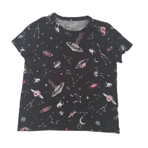 Camiseta Blue Steel Space Feminina Tamanho G Preta