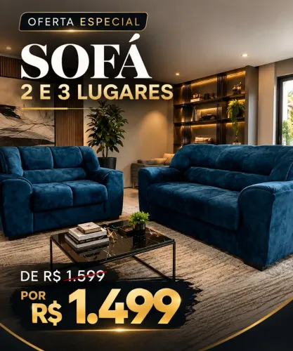 Sofá 2e 3 lugares super confortável e resistente última unidade estrutura madeira reforça
