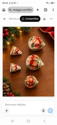 Enfeites de natal de porcelana