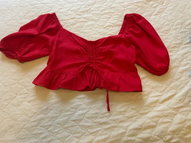 Top cropped Costume vermelho