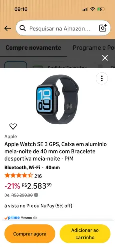 Apple Watch SE 3 com capa