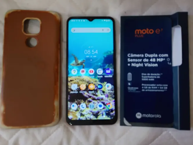 Moto E7 Plus Bronze Âmbar - 64GB | Nota Fiscal e Caixa Original