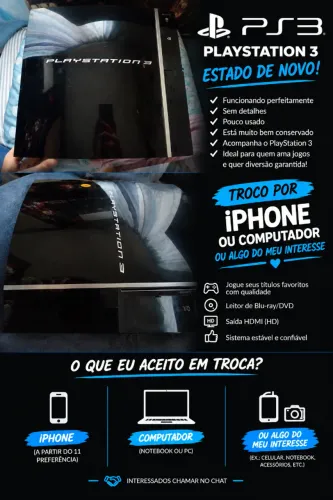 Playstation 3 troco por iPhone