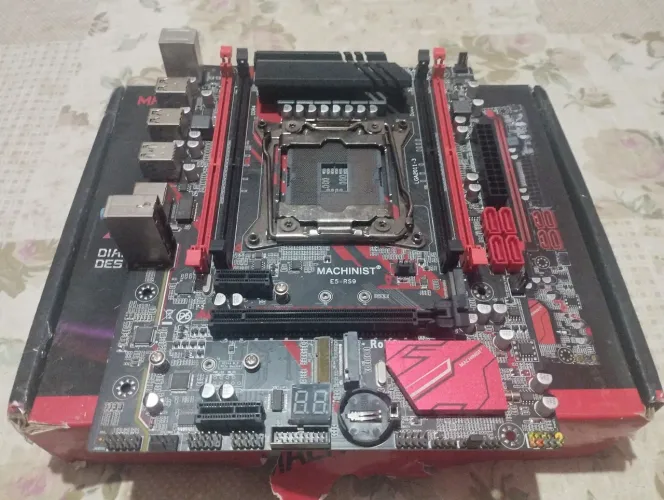 Placa mãe  Machinist x99 RS9 DDR4, com pino torto