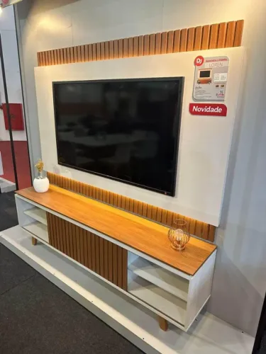 Painel com LED + Rack Bancada para TV até 75" (Novo) Entrega Grátis!