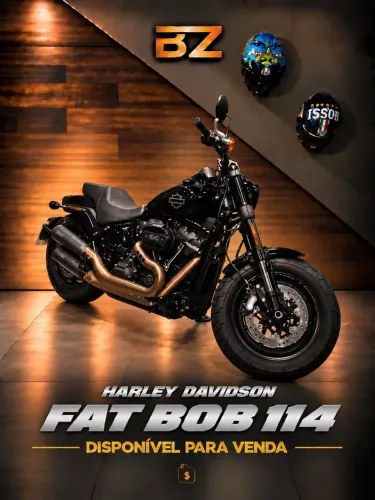 HARLEY-DAVIDSON FAT-BOB 114 - Baixo Km - Impecável