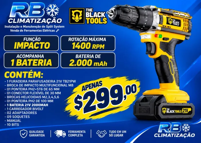 Parafusadeira 21 V Black Tools 