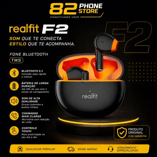 Fone Realfit F2 Novo Lacrado Entrega Grátis