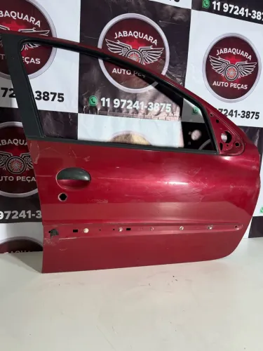 Porta Dianteira Direita Peugeot 206 207 4 Portas Vermelh