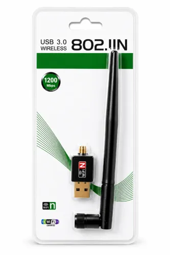 Antena WiFi USB Para PC Gamer 1200Mbps 802.11N - Novo - Ditudo Tech e Variedades
