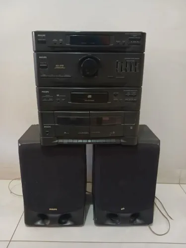 Caixa de som Mini System Vintage Philips AS 440