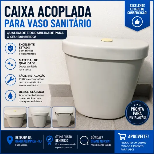 Caixa Acoplada para Vaso Sanitário Branca - Excelente Estado