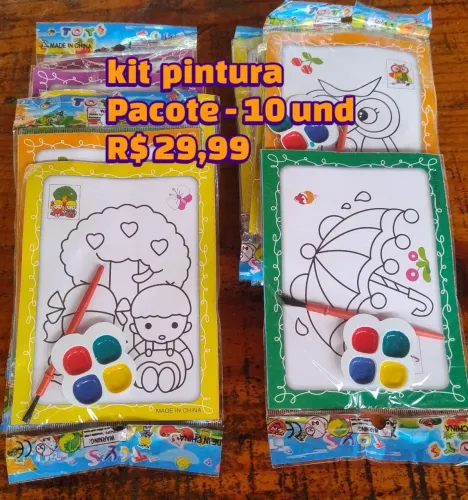 Lembrancinha de aniversário - kit pintura